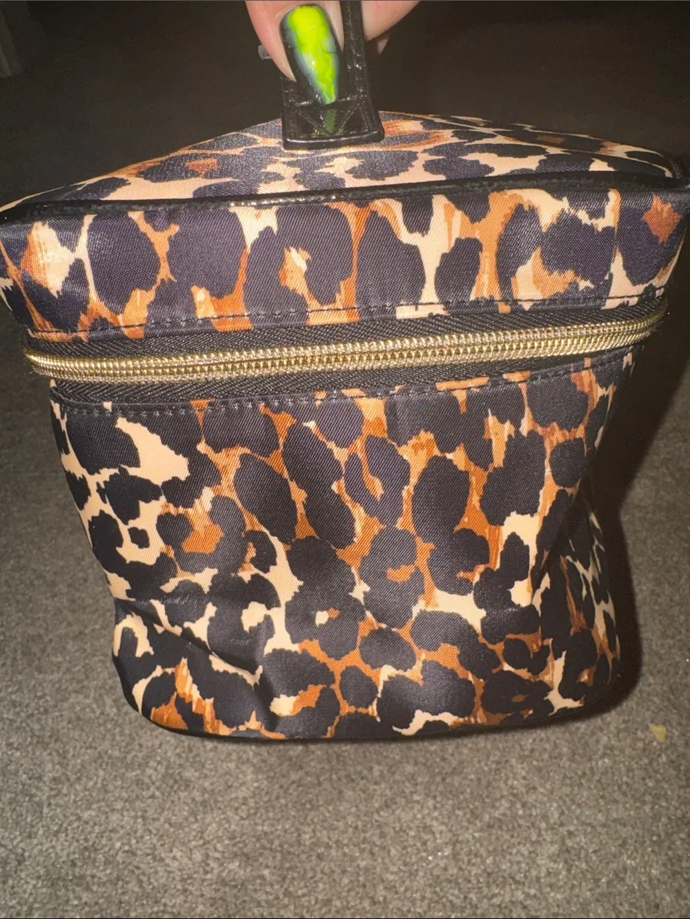 Victoria's Secret Leopard Print Cosmetic Case - Brown/Tan/Black
